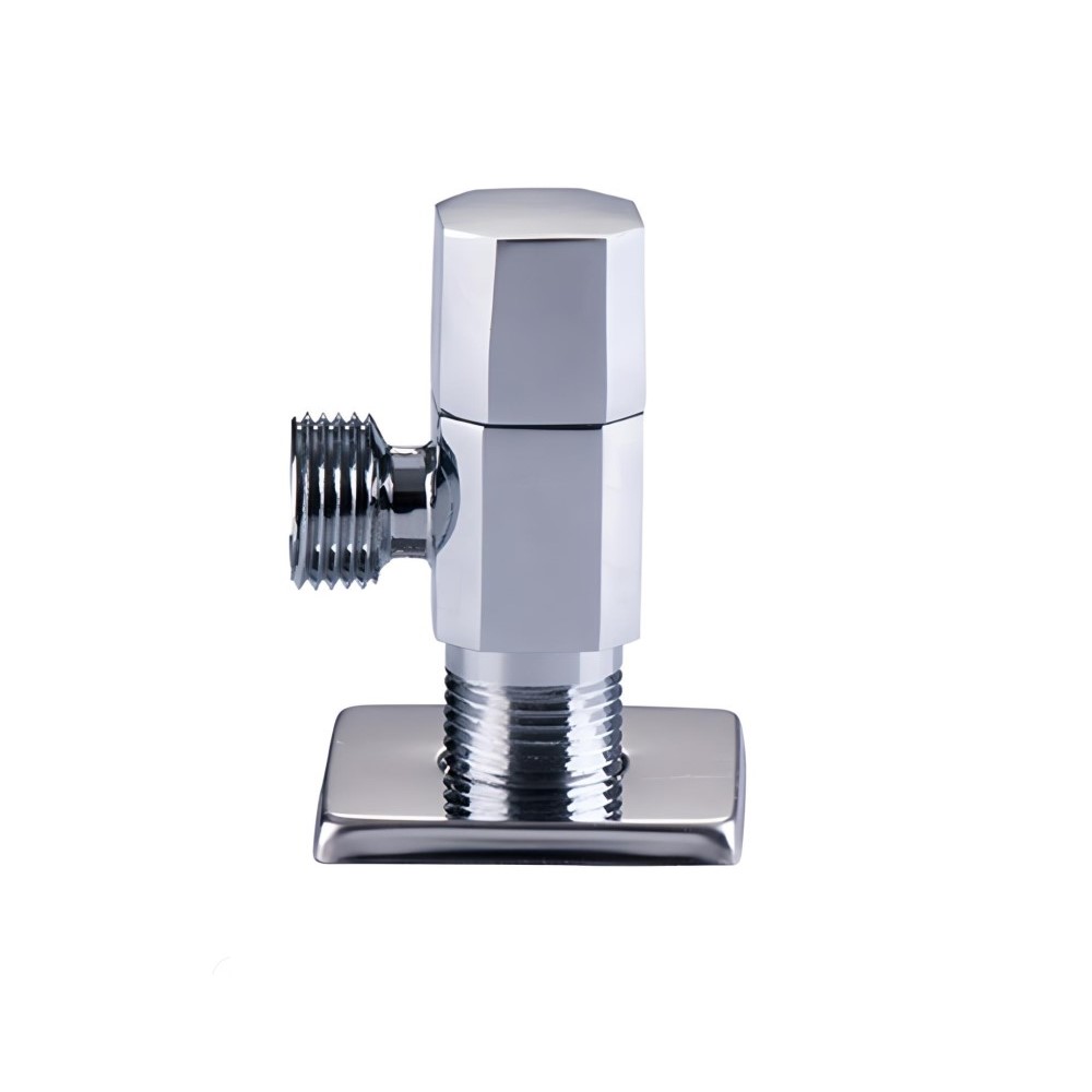 

Кран УГЛОВОЙ с отраж. для смесителей НР 1/2"-3/4", хром (VER39), Серебристый