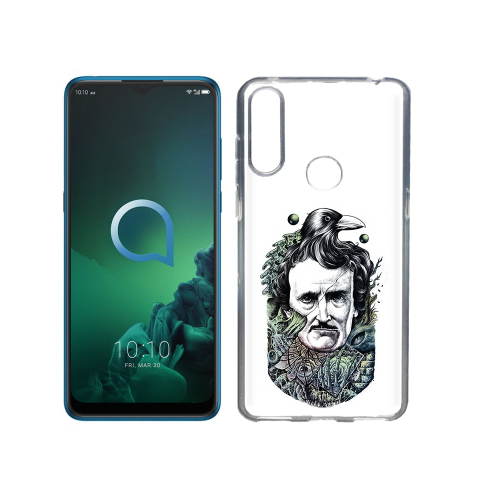 

Чехол MyPads Tocco для Alcatel 3X Эдгар Аллан с вороном (PT227136.670.203), Прозрачный, Tocco