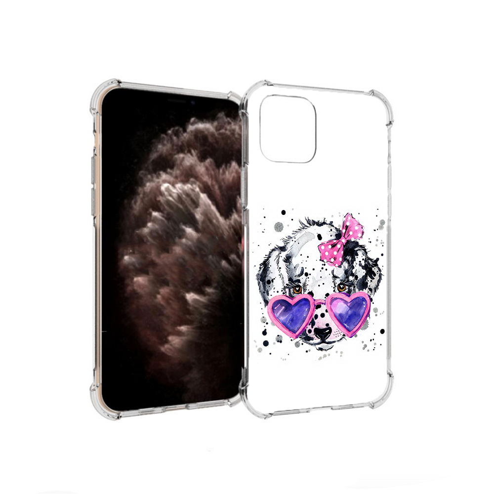 

Чехол MyPads Tocco для Apple iPhone 11 Pro долматинец в очках, Прозрачный, Tocco