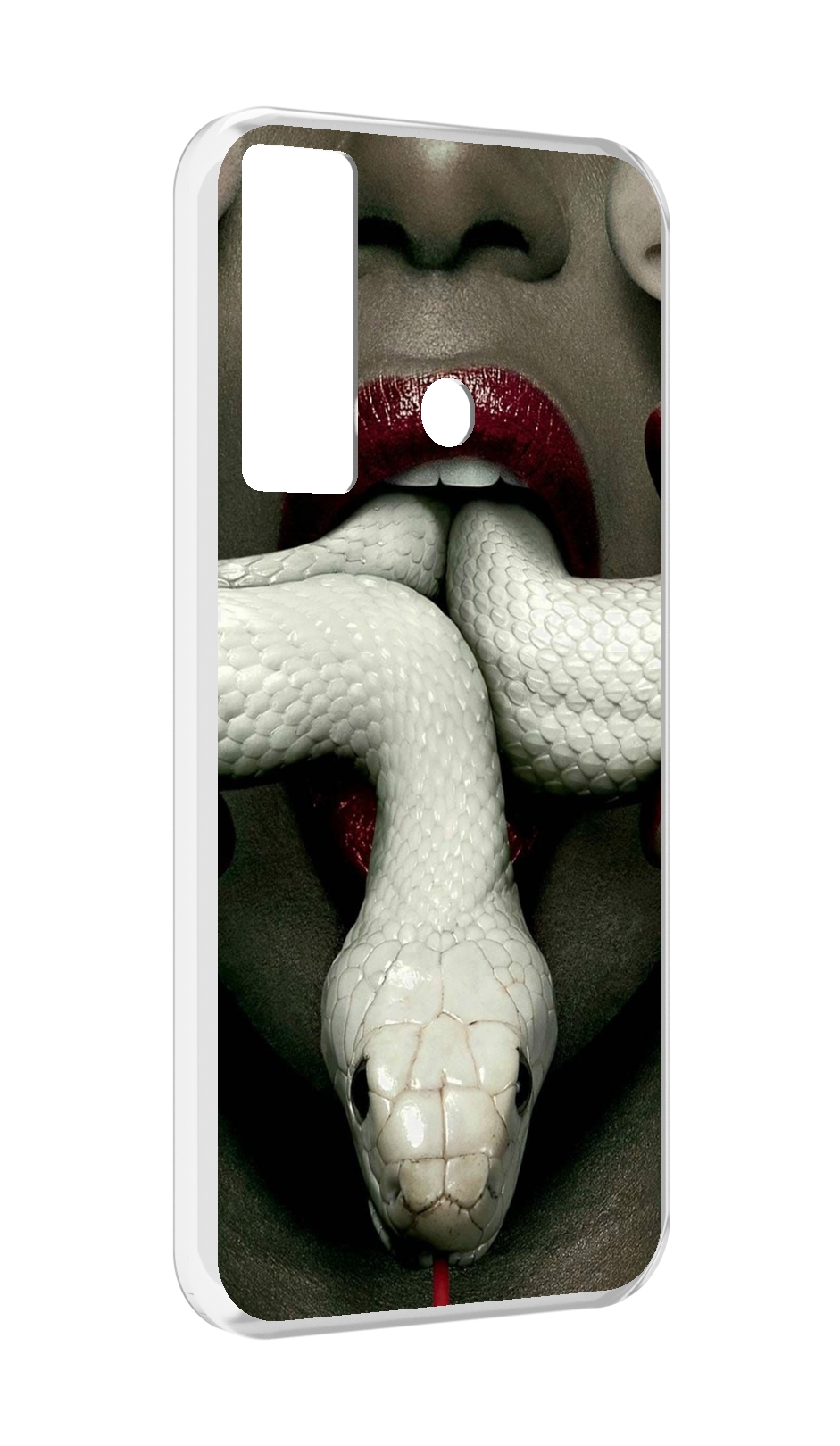 

Чехол MyPads белая-змея для Tecno Camon 17, Прозрачный, Tocco