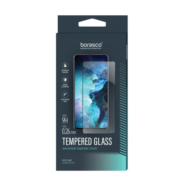 Защитное стекло Borasco Tempered Glass для Realme C55 Full Glue Black