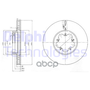 

Тормозной диск DELPHI комплект 1 шт. BG4006