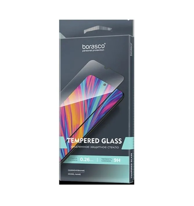 

Защитное стекло Borasco Tempered Glass для Tecno Spark 10/10C Full Glue Black, Tecno Spark 10/10С