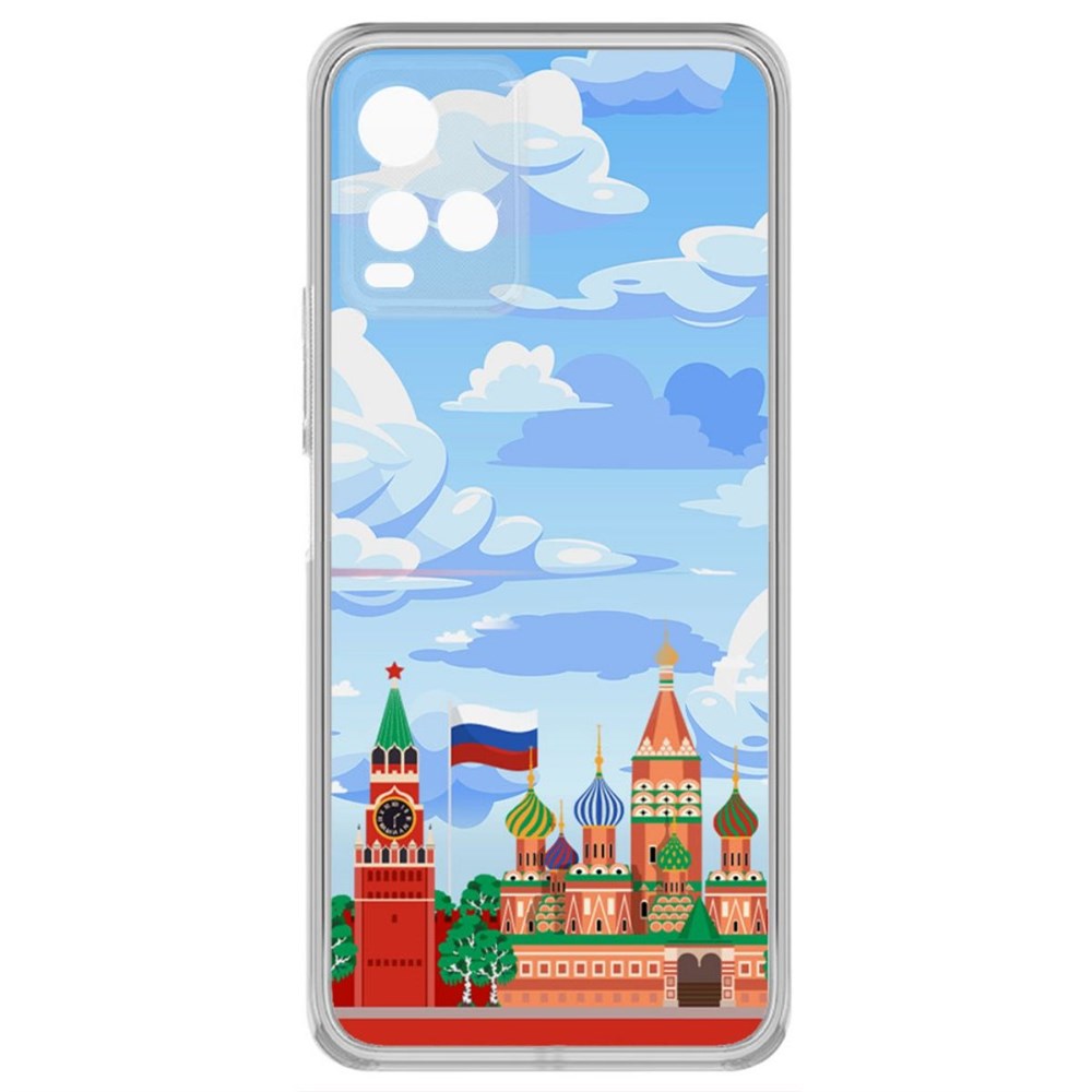 

Чехол-накладка Krutoff Clear Case Красная Площадь для Vivo Y21, Прозрачный