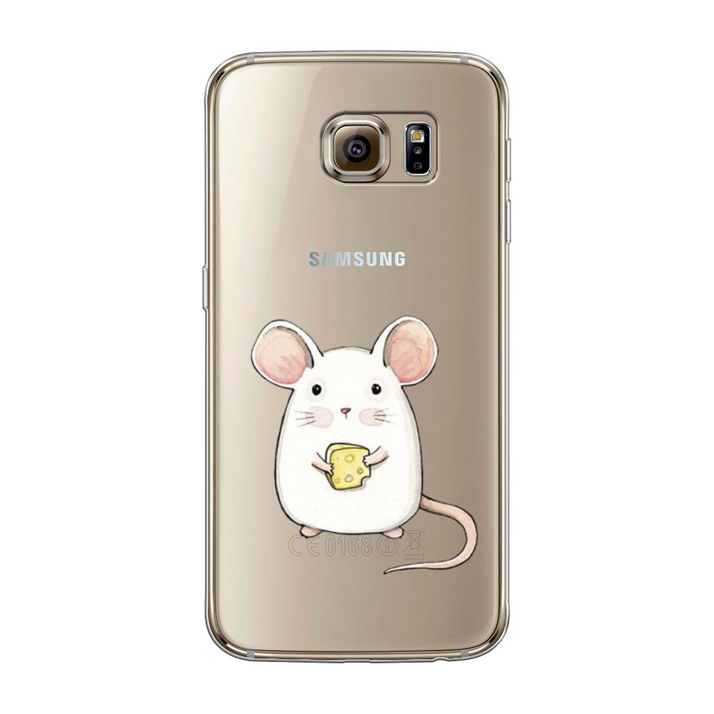 

Чехол Awog на Samsung Galaxy S6 "Мышка", Белый;розовый;прозрачный, 24350-1