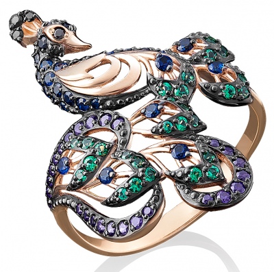 

Кольцо из красного золота с фианитом р.  PLATINA jewelry 01-4917-01-404-1110-52, 01-4917-01-404-1110-52