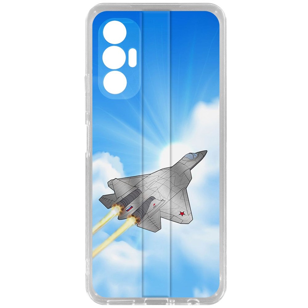 фото Чехол-накладка krutoff clear case су-57 для tecno pova 3