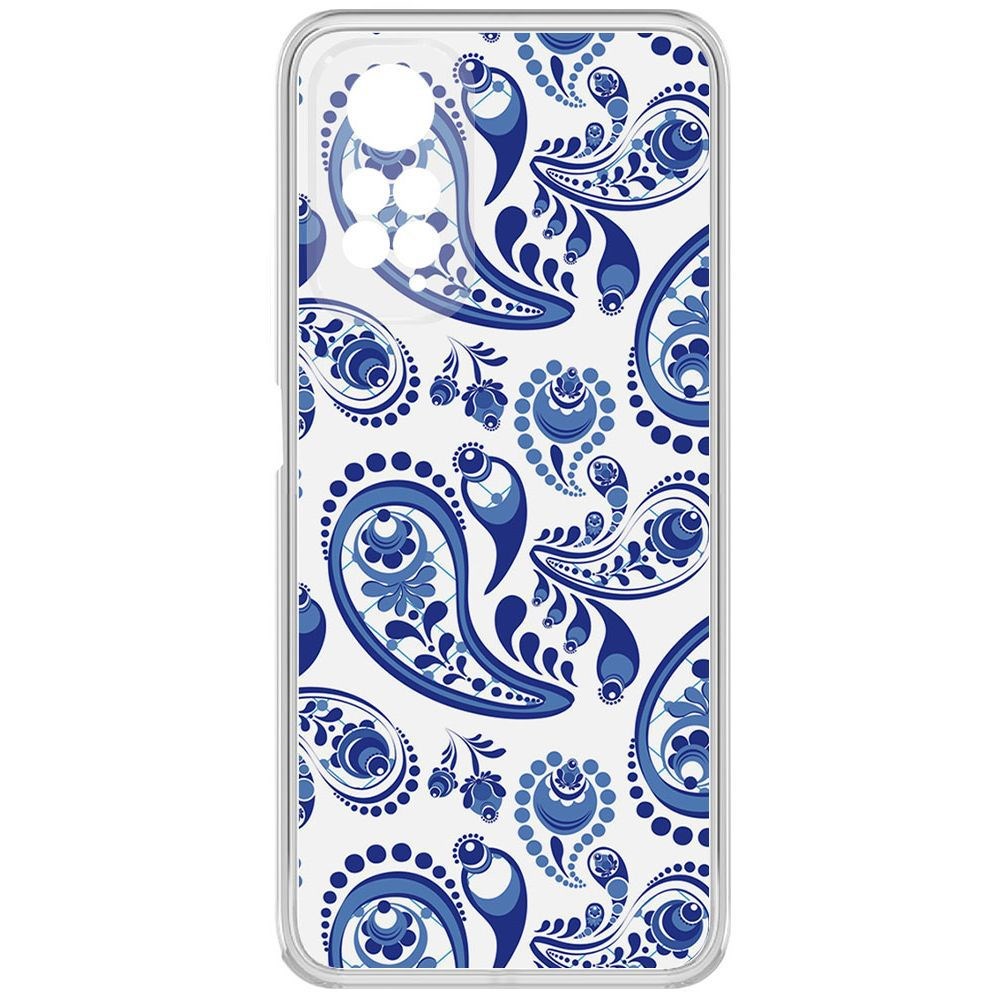 

Чехол-накладка Krutoff Clear Case Гжель для Xiaomi Redmi Note 11S, Прозрачный