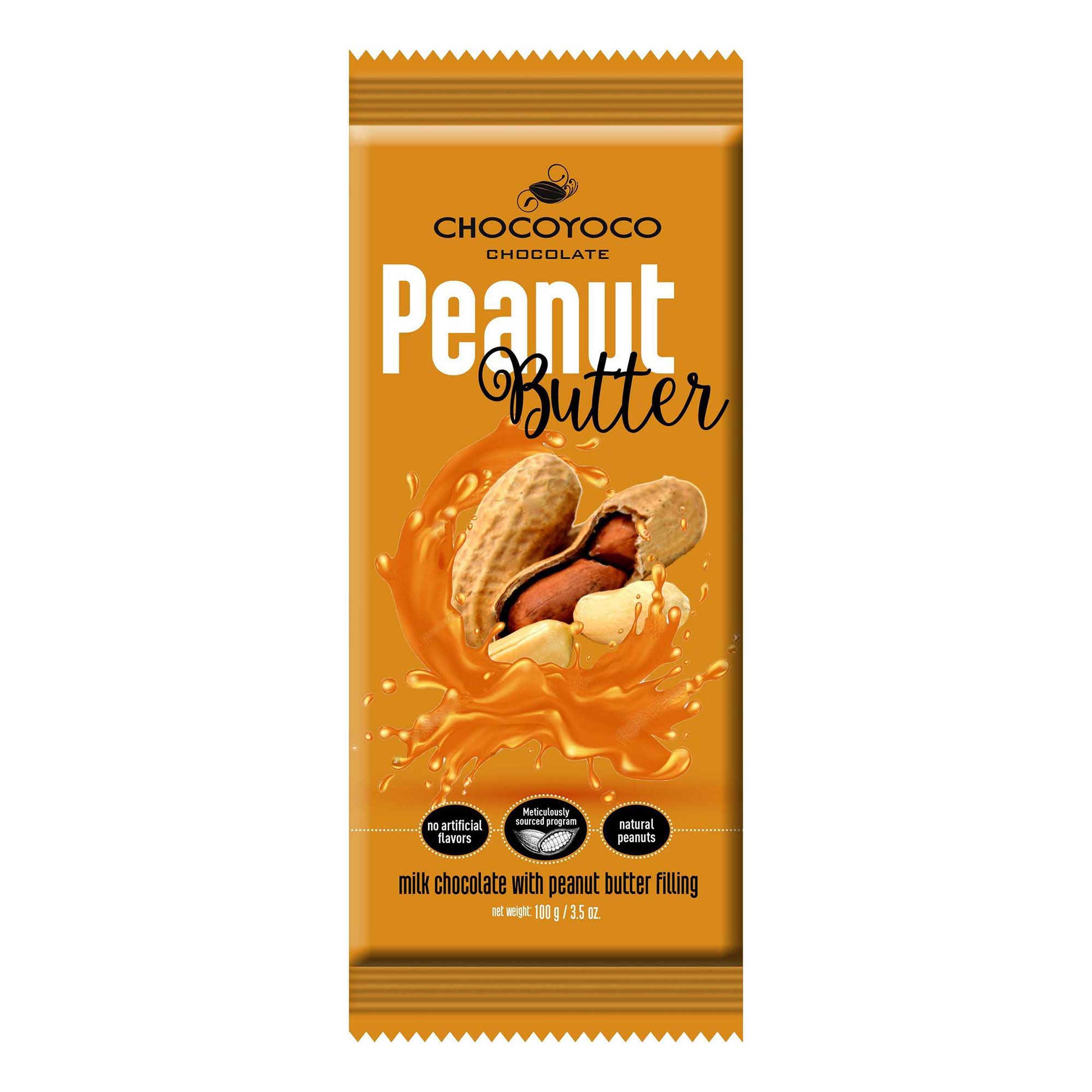 Шоколад Chocoyoco Peanut Butter молочный с арахисовой пастой 100 г