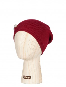 

Шапка бини женская Labbra 01-00024951 бордовая, р. one size, 01-00024951