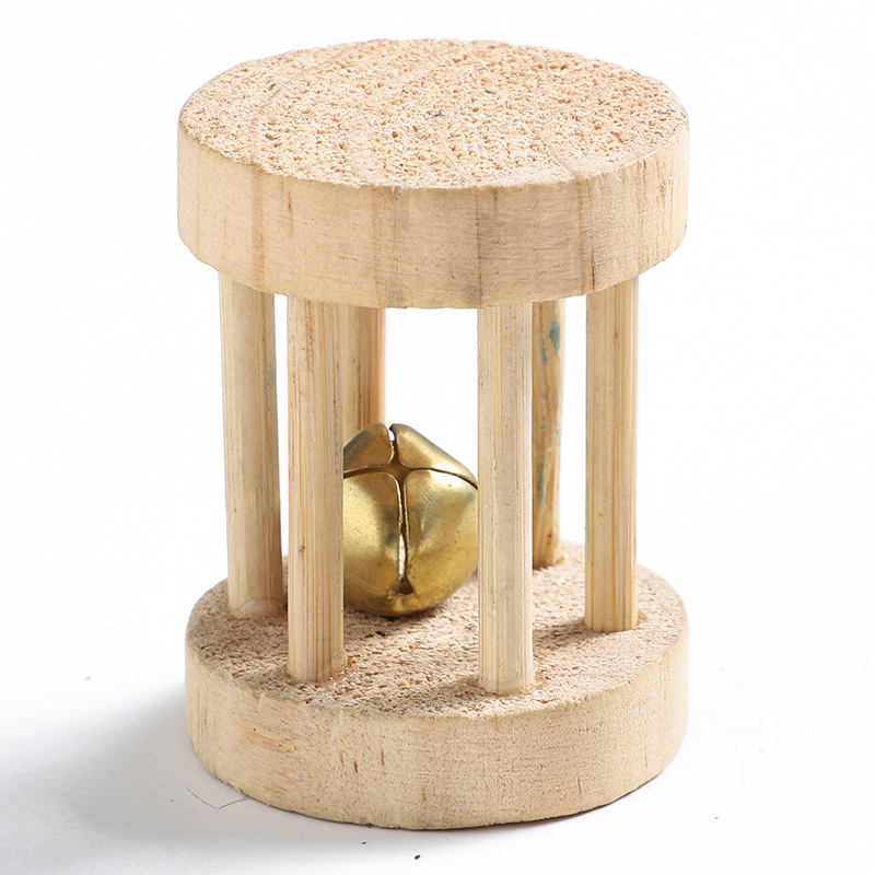 фото Игрушка для грызунов цилиндр с бубенчиком, bentfores (5,2 х 3,8 см)