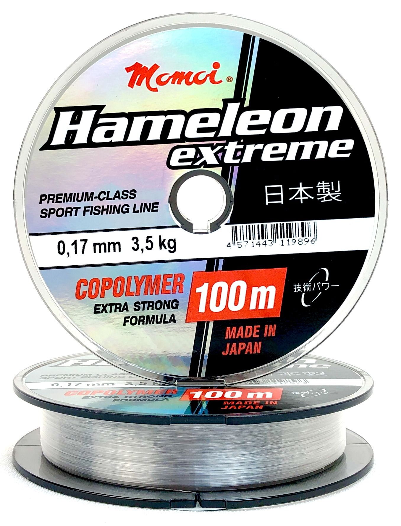 фото Монофильная леска для рыбалки momoi hameleon extreme 0.17 мм, 3.5 кг, 100 м