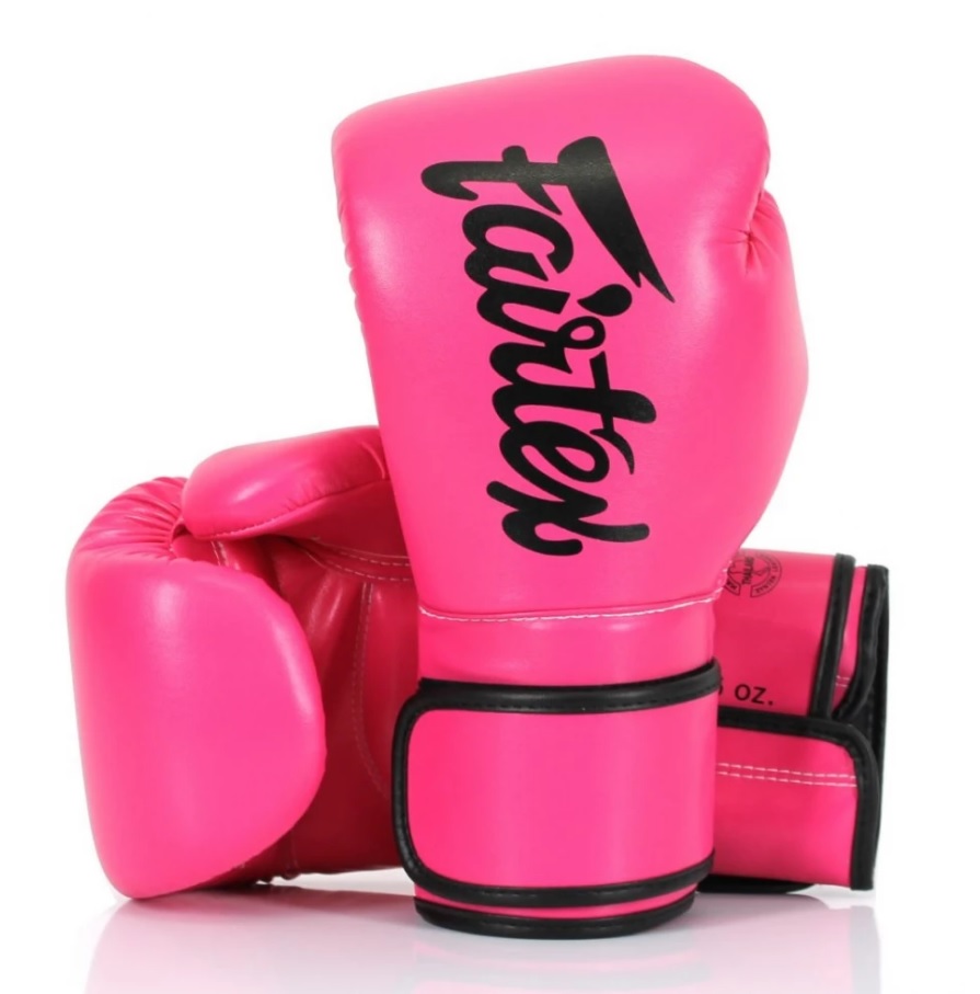 

Боксерские перчатки Fairtex Boxing gloves BGV14 14oz, розовые с черной окантовкой, Черный;розовый, BGV14