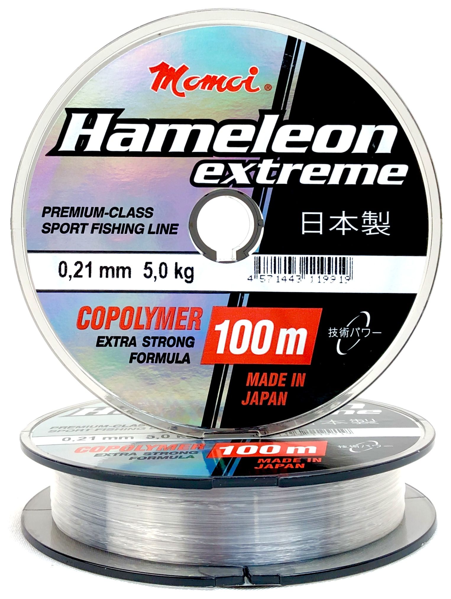 Монофильная леска для рыбалки Momoi Hameleon Extreme 0.21 мм, 5.0 кг, 100 м
