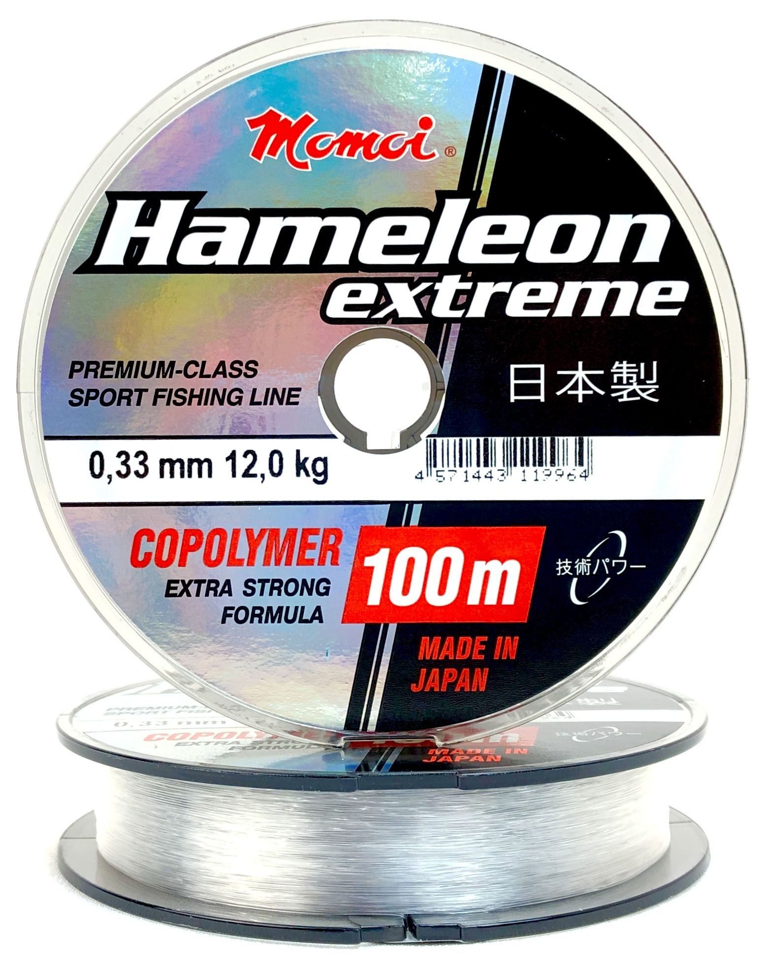 фото Монофильная леска для рыбалки momoi hameleon extreme 0.33 мм, 12.0 кг, 100 м