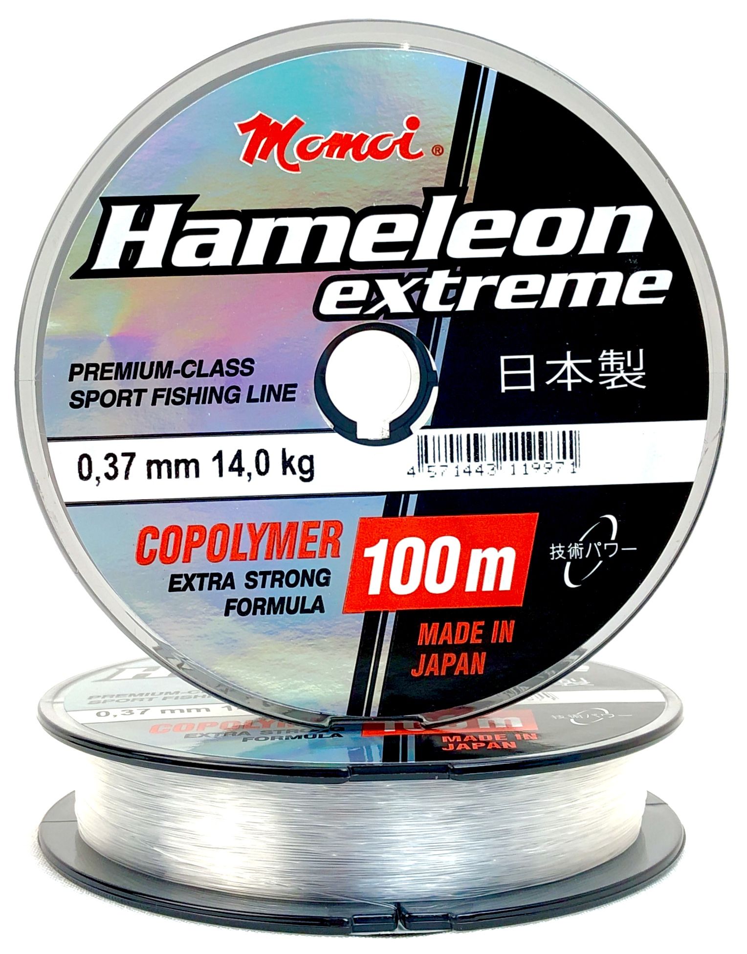 фото Монофильная леска для рыбалки momoi hameleon extreme 0.37 мм, 14.0 кг, 100 м