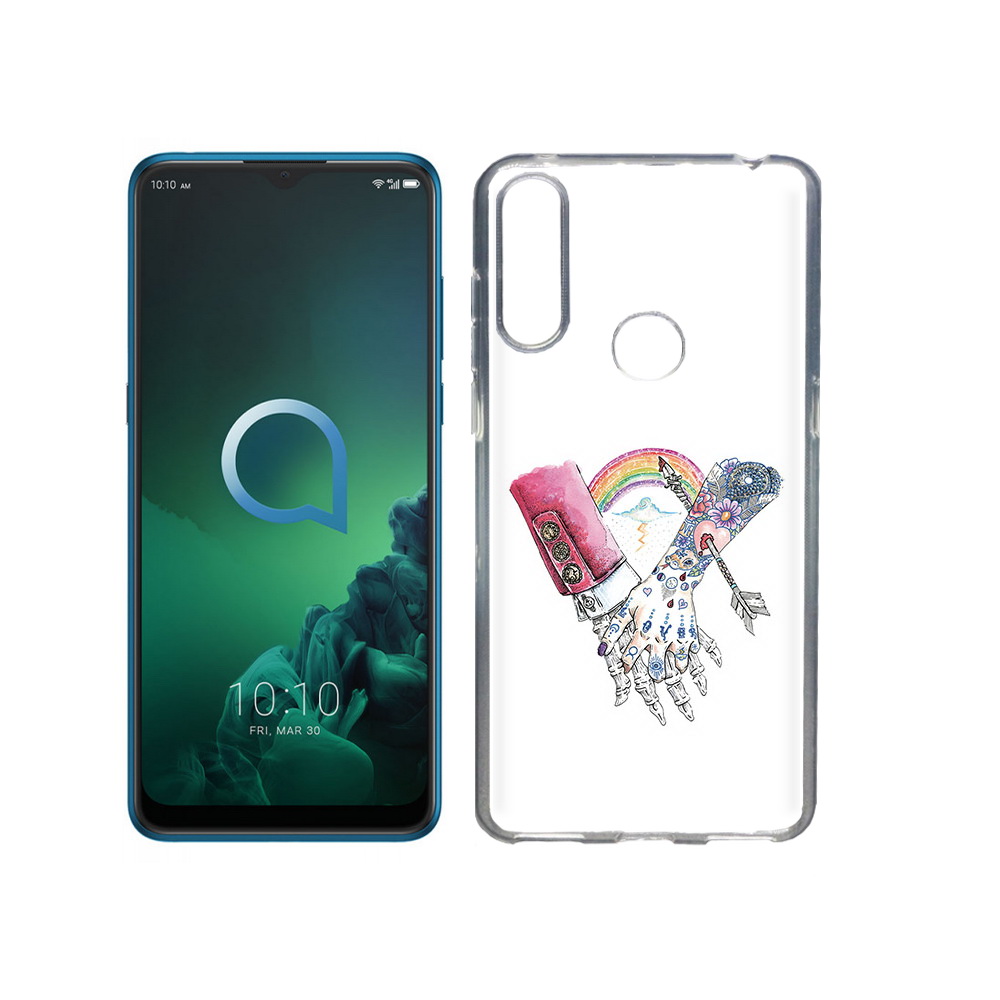 

Чехол MyPads Tocco для Alcatel 3X абстракция руки в татуировках (PT227136.670.212), Прозрачный, Tocco