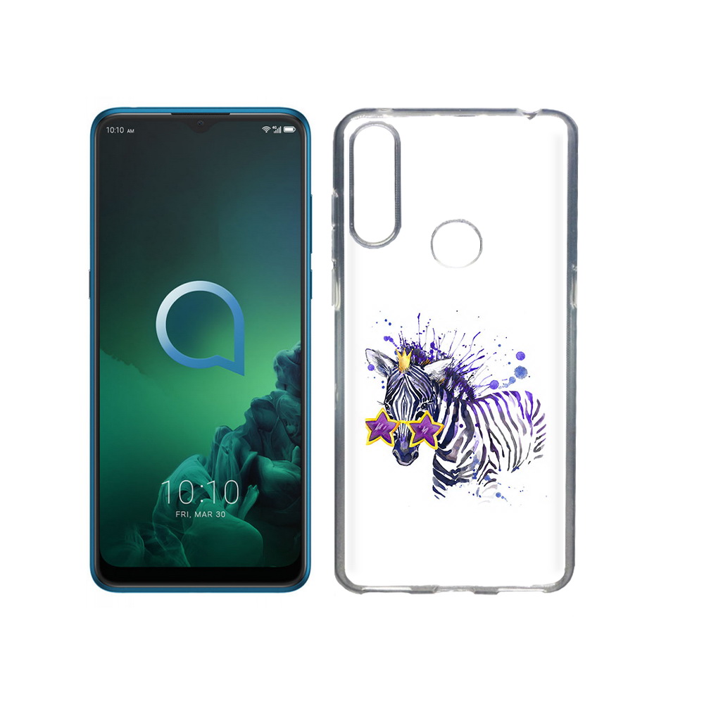 

Чехол MyPads Tocco для Alcatel 3X акварельная зебра (PT227136.670.215), Прозрачный, Tocco