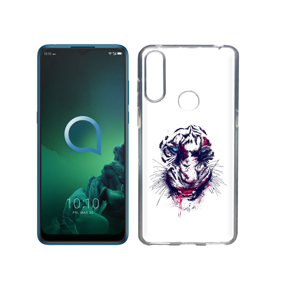 

Чехол MyPads Tocco для Alcatel 3X безумный тигр (PT227136.670.228), Прозрачный, Tocco