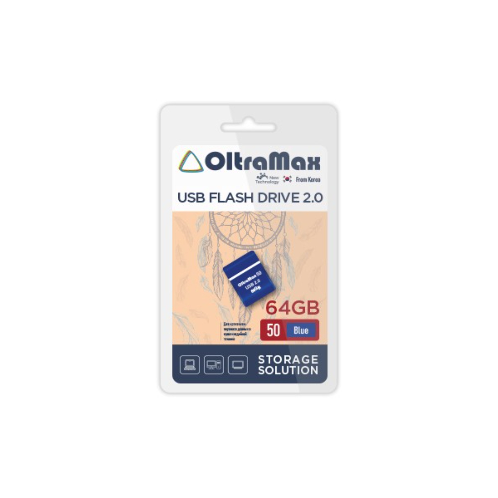 Карта памяти Oltramax Гб OM-64GB-50 (OM-64GB-50 Blue)