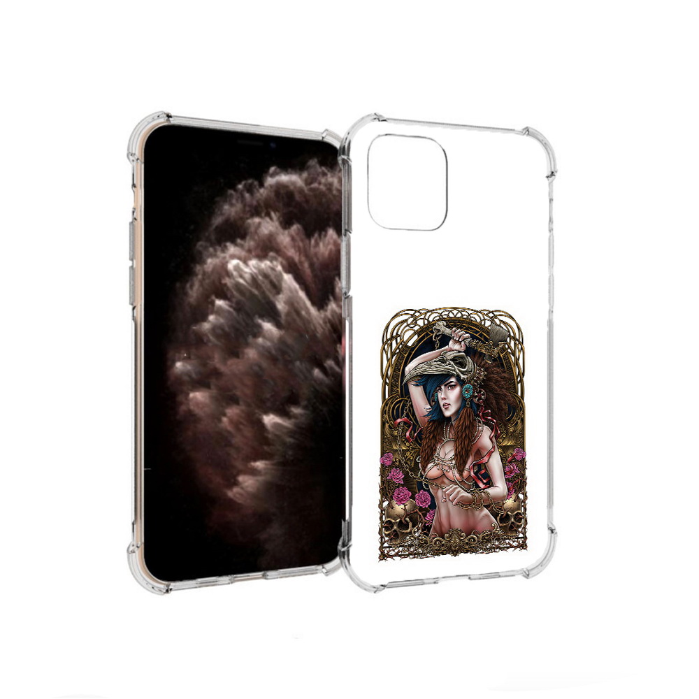 

Чехол MyPads Tocco для Apple iPhone 11 Pro красивая девушка рисунок, Прозрачный, Tocco
