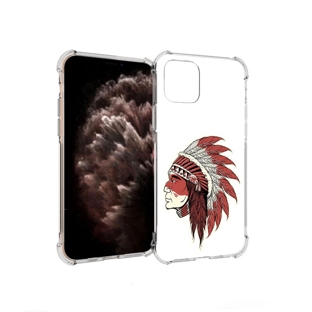 

Чехол MyPads Tocco для Apple iPhone 11 Pro красный индеец, Прозрачный, Tocco
