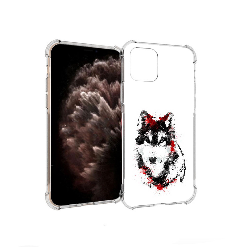 

Чехол MyPads Tocco для Apple iPhone 11 Pro кровавый волк, Прозрачный, Tocco