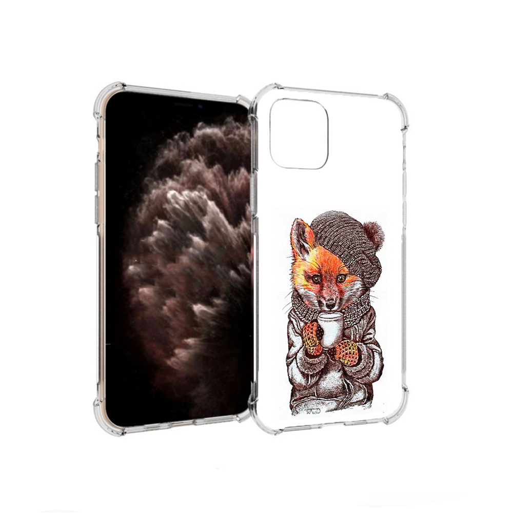 

Чехол MyPads Tocco для Apple iPhone 11 Pro лиса в шапке, Tocco