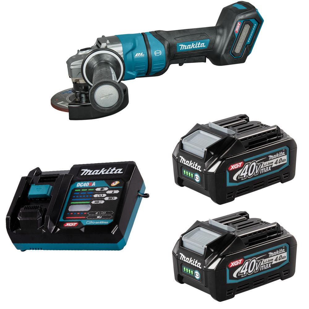 Шлифмашина угловая аккумуляторная Makita GA050GM201, 2х4Ач и з/у