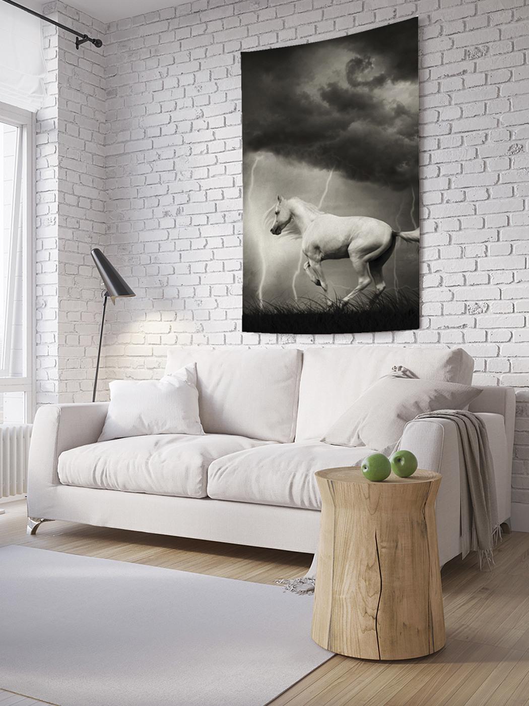 

Вертикальное фотопанно на стену JoyArty Грозовой конь 100x150 см, Грозовой конь