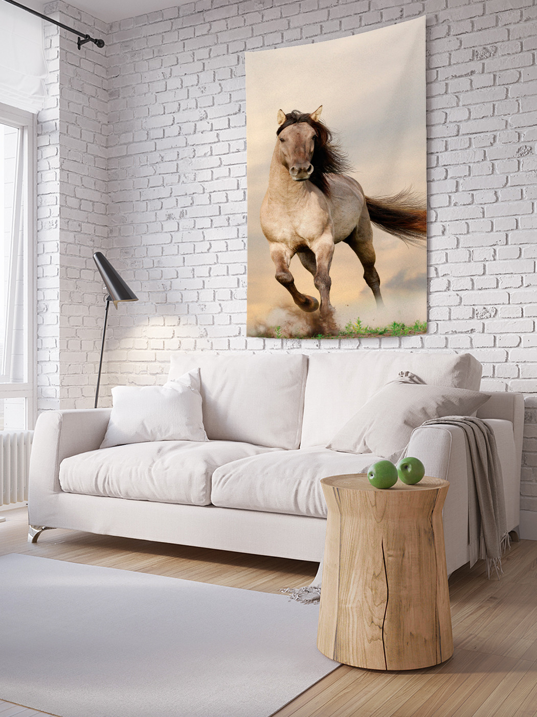 

Вертикальное фотопанно на стену JoyArty Дикий конь 100x150 см, Дикий конь