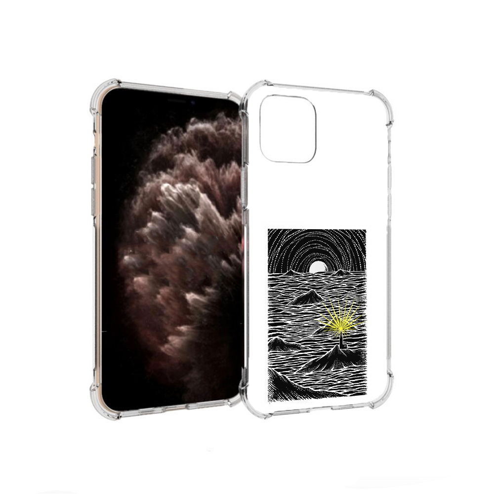 

Чехол MyPads Tocco для Apple iPhone 11 Pro маяк в черно белом море, Прозрачный, Tocco