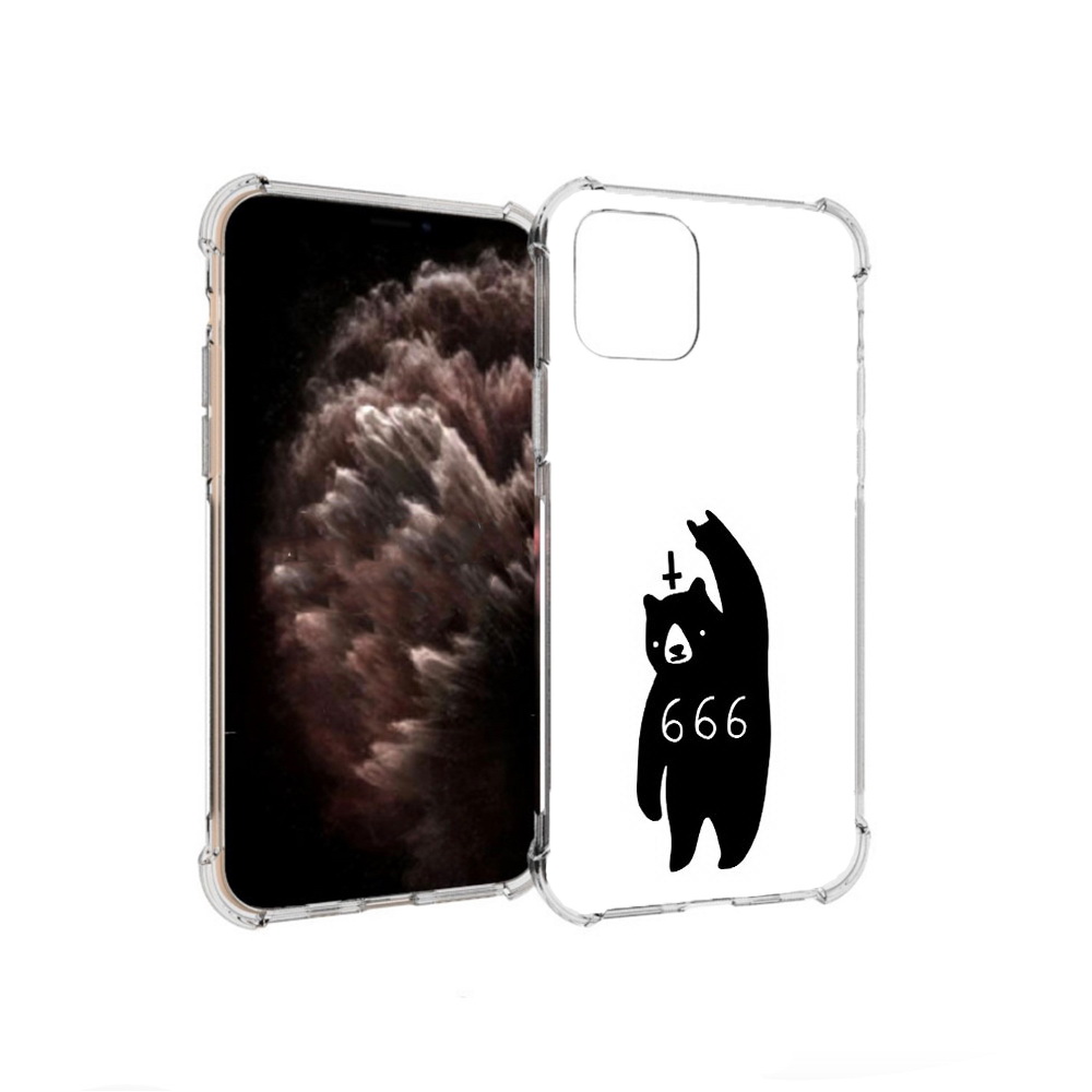

Чехол MyPads Tocco для Apple iPhone 11 Pro медведь 666, Прозрачный, Tocco