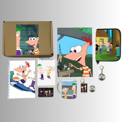 

Бокс с подарком Финес и Ферб, Phineas and Ferb - 1, 54316470-1, 9 предметов