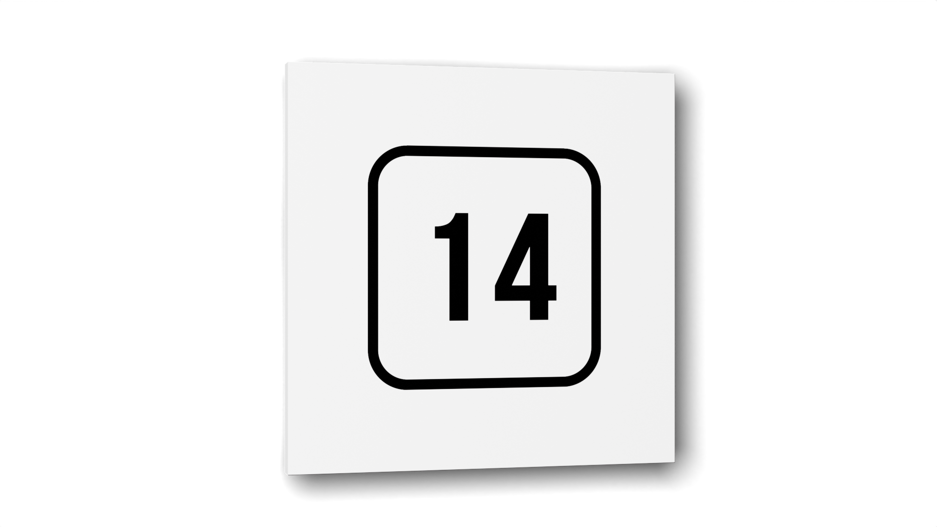 

Табличка 14, Белая глянцевая, 10 см х 10 см, Белый, Акрил белый 10