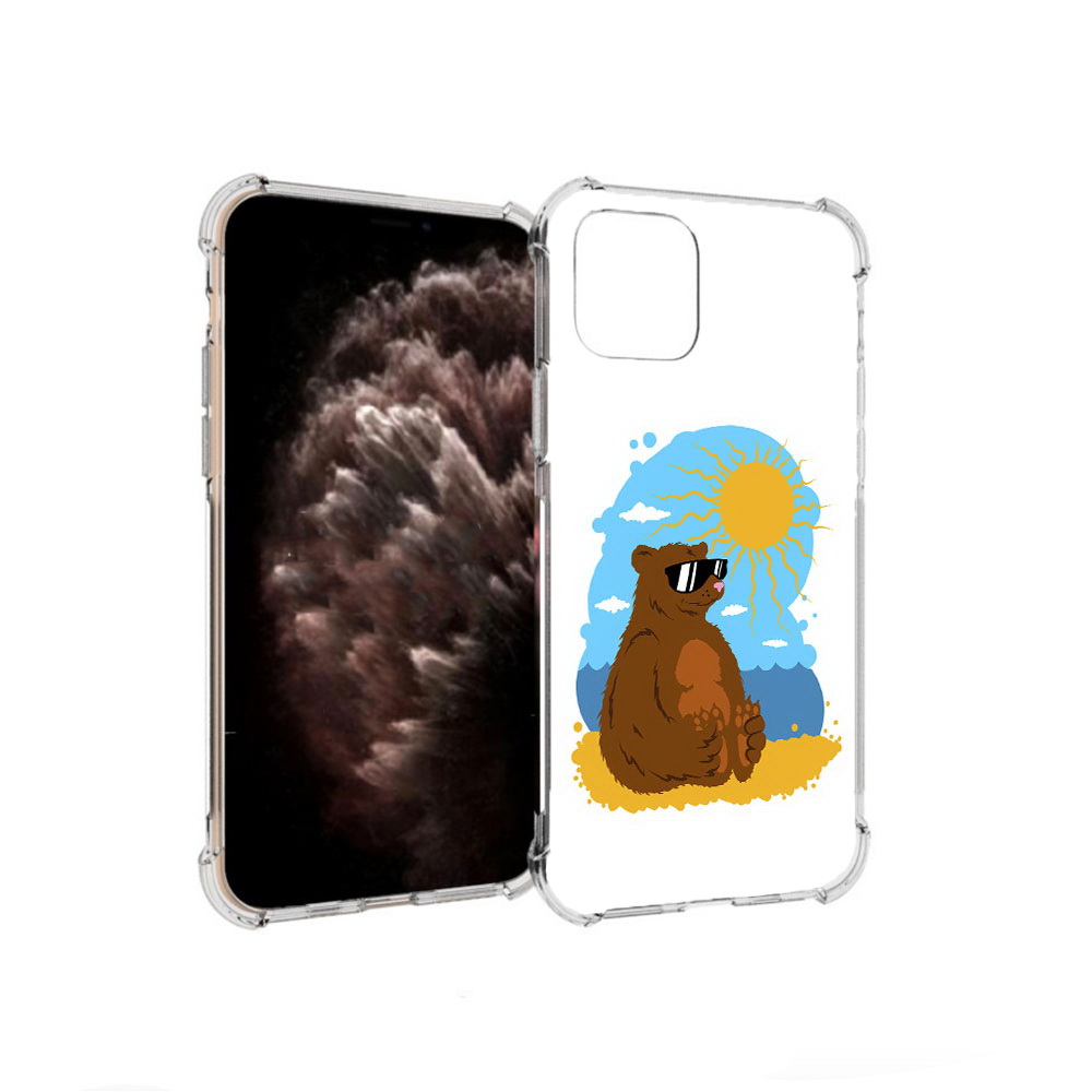 

Чехол MyPads Tocco для Apple iPhone 11 Pro медведь на чиле, Прозрачный, Tocco