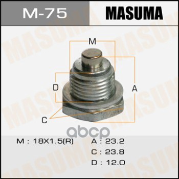 

Болт слива масла M18 x 1.5 с магнитом AКПП Mitsubishi Lancer (CK, CS) MASUMA