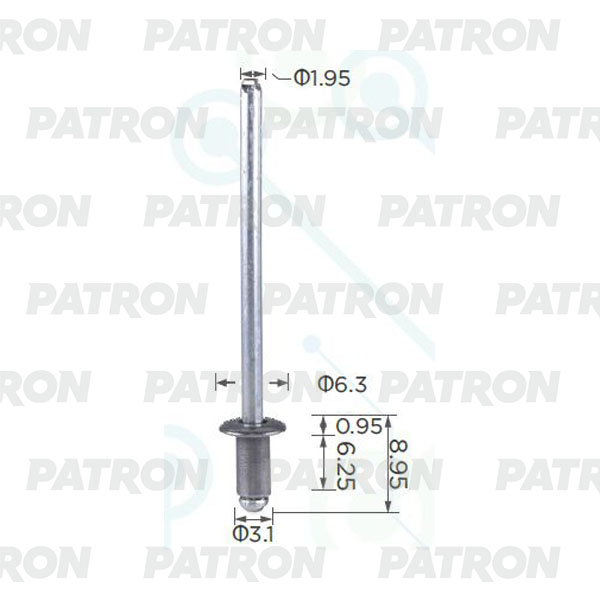 Заклепка Металлическая Vw, Audi Бампер PATRON p372429