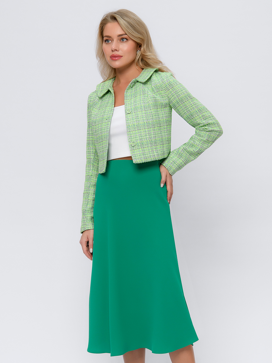 

Юбка женская 1001dress 0102829GN зеленая 48 RU, Зеленый, 0102829GN