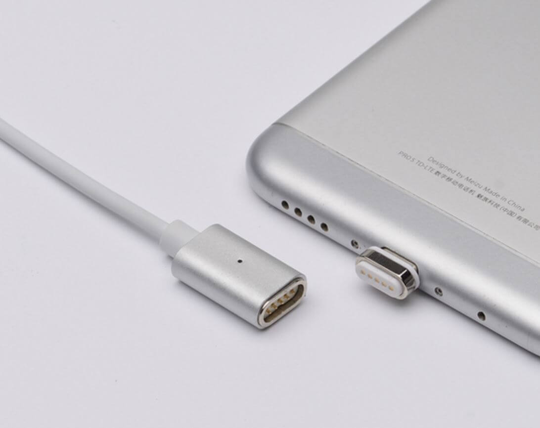 

Кабель USB - Lightning плетеный 1m silver (магнитный)