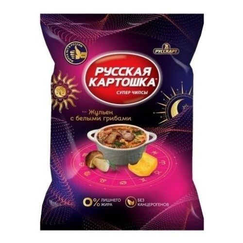 Чипсы картофельные Русская картошка жульен-белые грибы 105 г 100₽