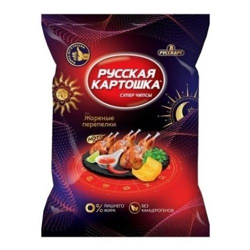 Чипсы картофельные Русская картошка жареные перепелки 105 г 100₽