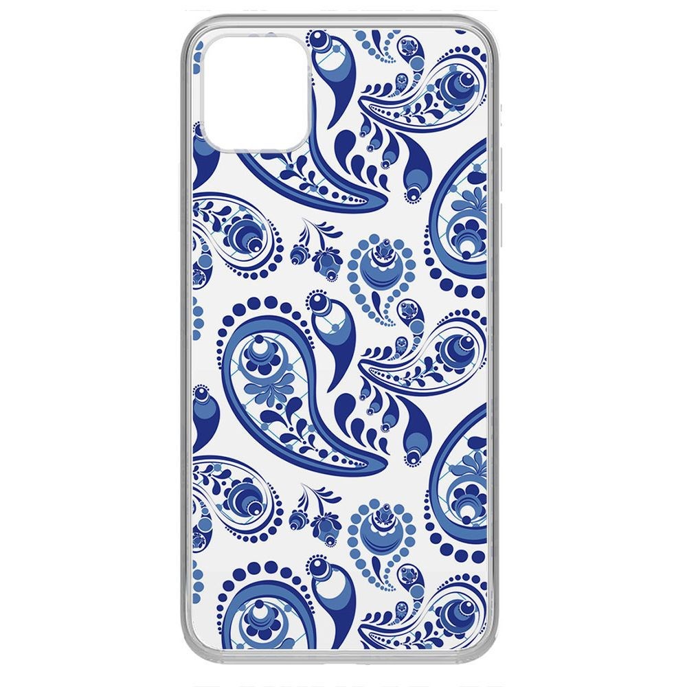 

Чехол-накладка Krutoff Clear Case Гжель для iPhone 11 Pro Max, Прозрачный