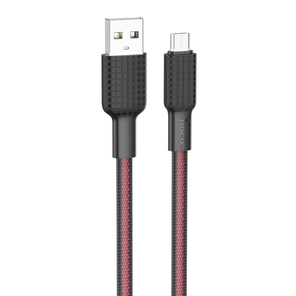 фото Кабель micro usb - usb hoco x69m 1 м красный, черный