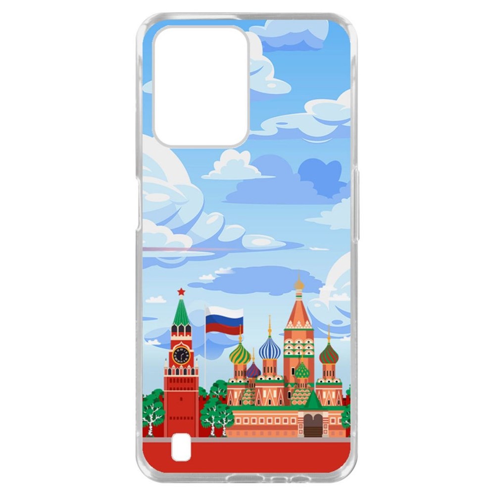 фото Чехол-накладка krutoff clear case красная площадь для realme c31