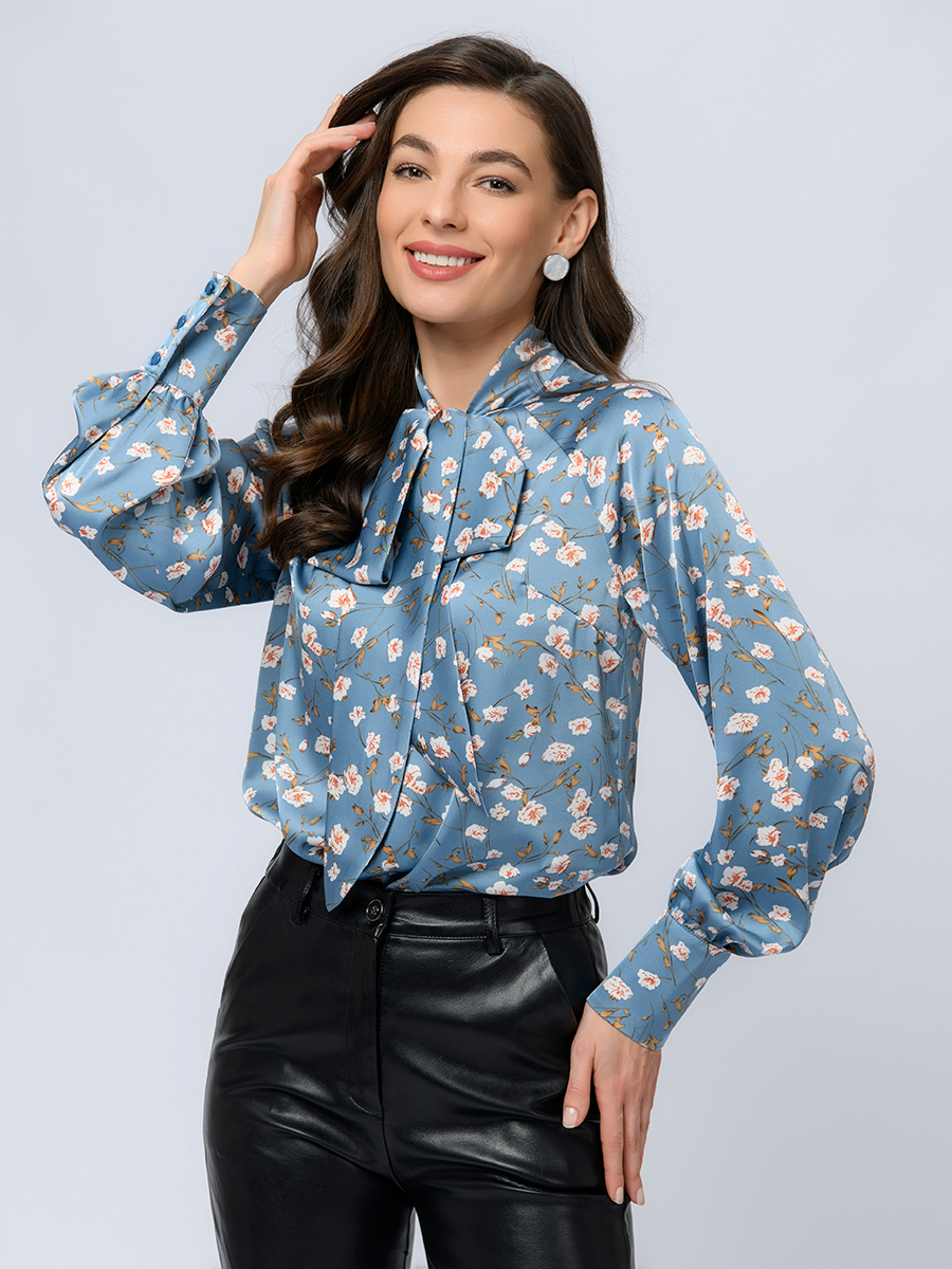 

Блуза женская 1001dress 0101702GB серая 46 RU, Серый, 0101702GB