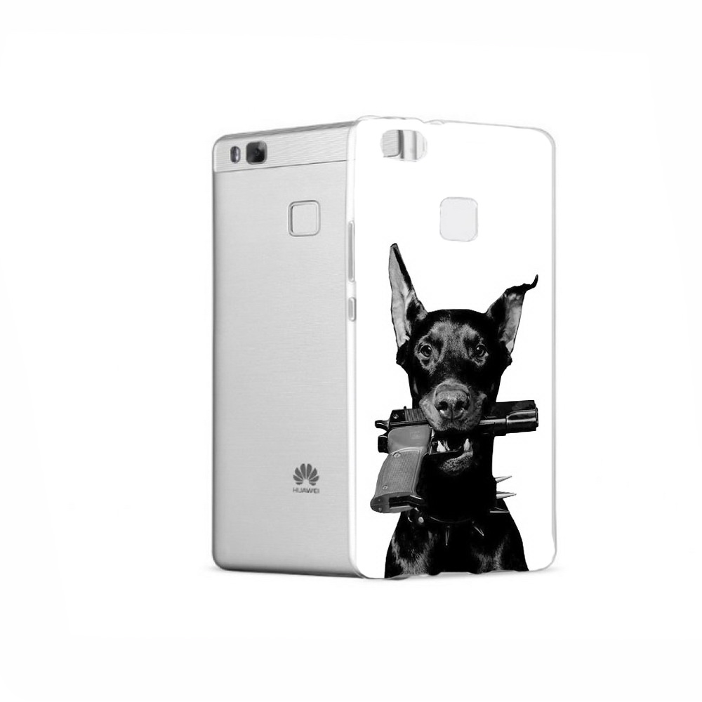 

Чехол MyPads Tocco для Huawei P9 доберман с пистолетом, Прозрачный, Tocco