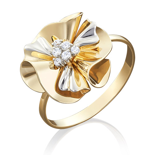 

Кольцо из золота с фианитом р. 17,5 PLATINA jewelry 01-5014-00-401-1121-48, 01-5014-00-401-1121-48