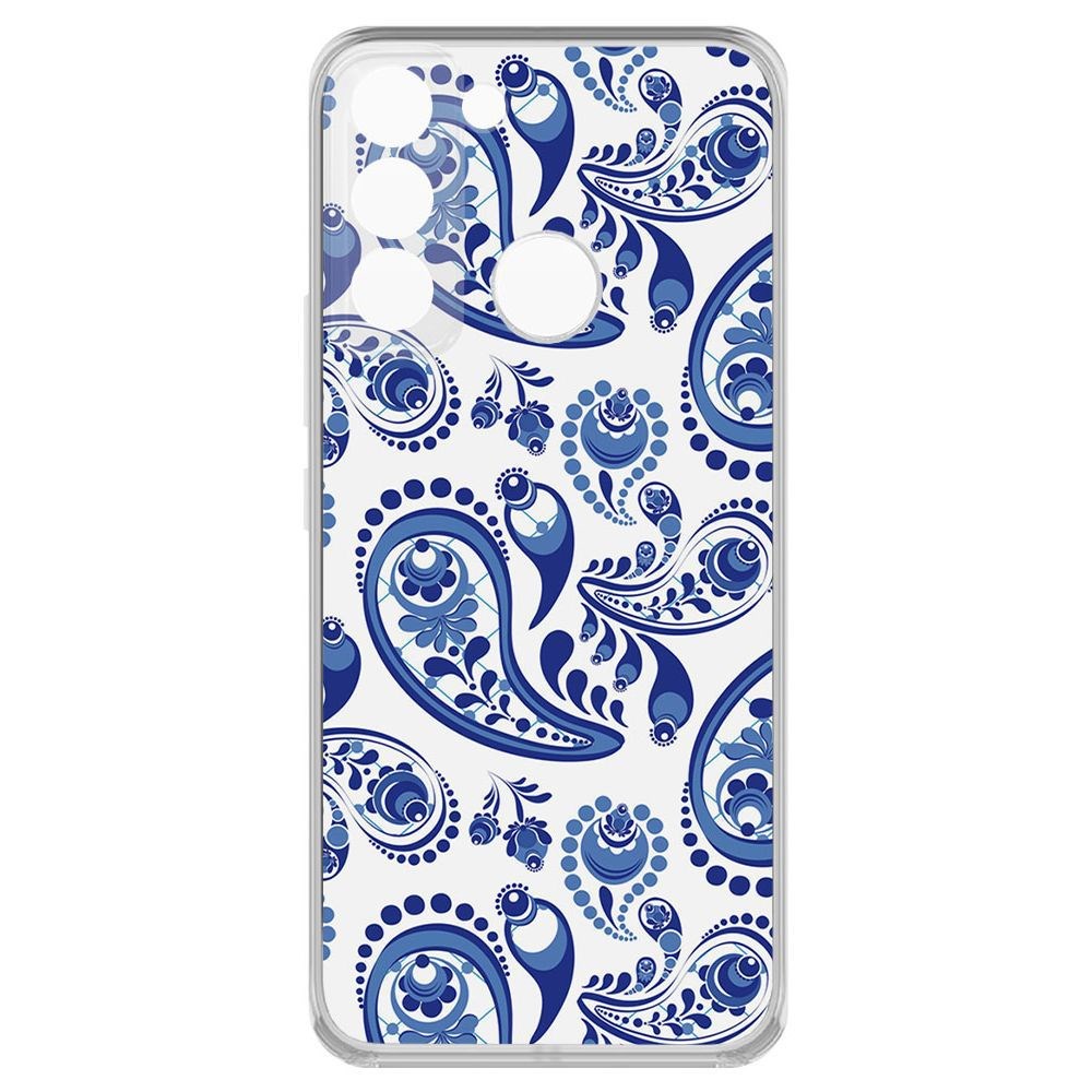 

Чехол-накладка Krutoff Clear Case Гжель для Tecno Pop 5 LTE, Прозрачный