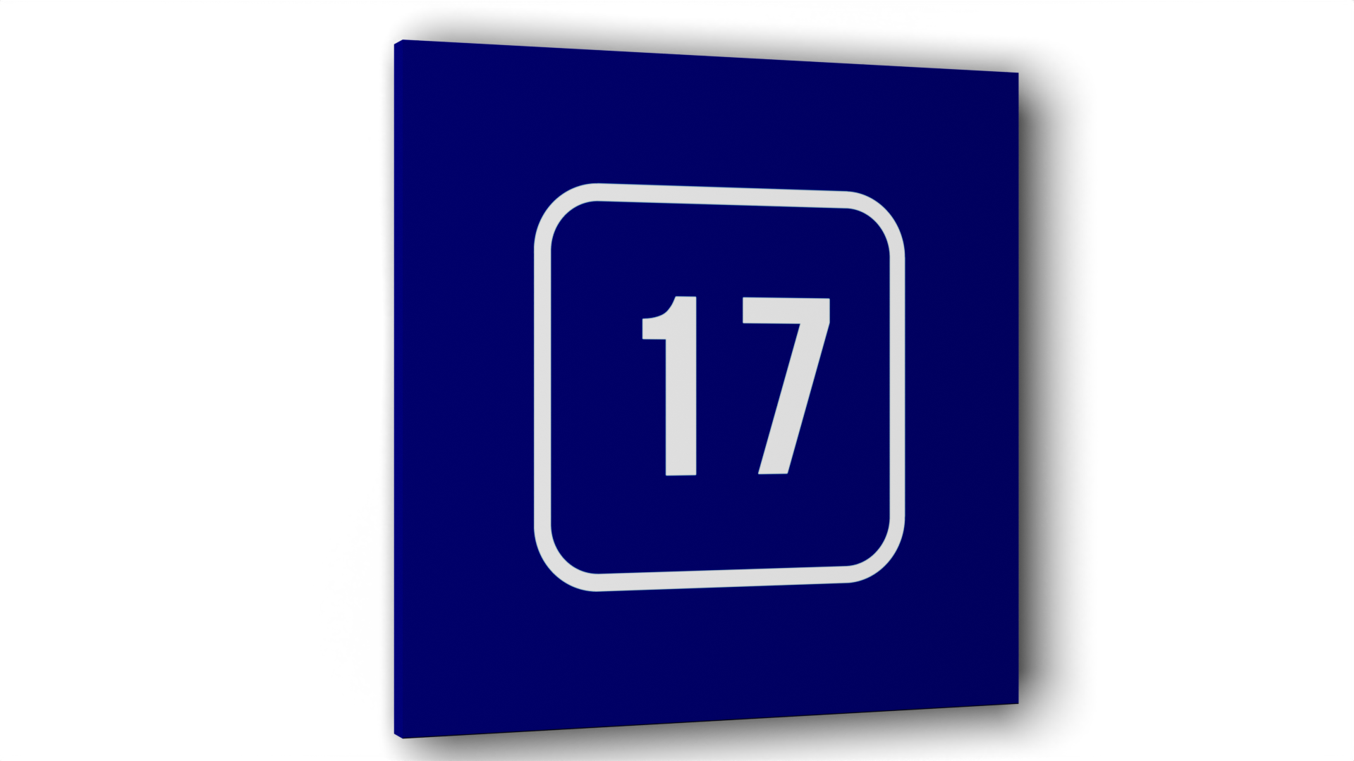 Табличка 17, Синяя матовая, 10 см х 10 см